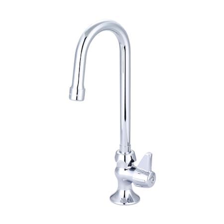 Central Brass Single Handle Bar Faucet, NPSM, Single Hole, Polished Chrome, Spout Reach: 4.13" 0280-AC17